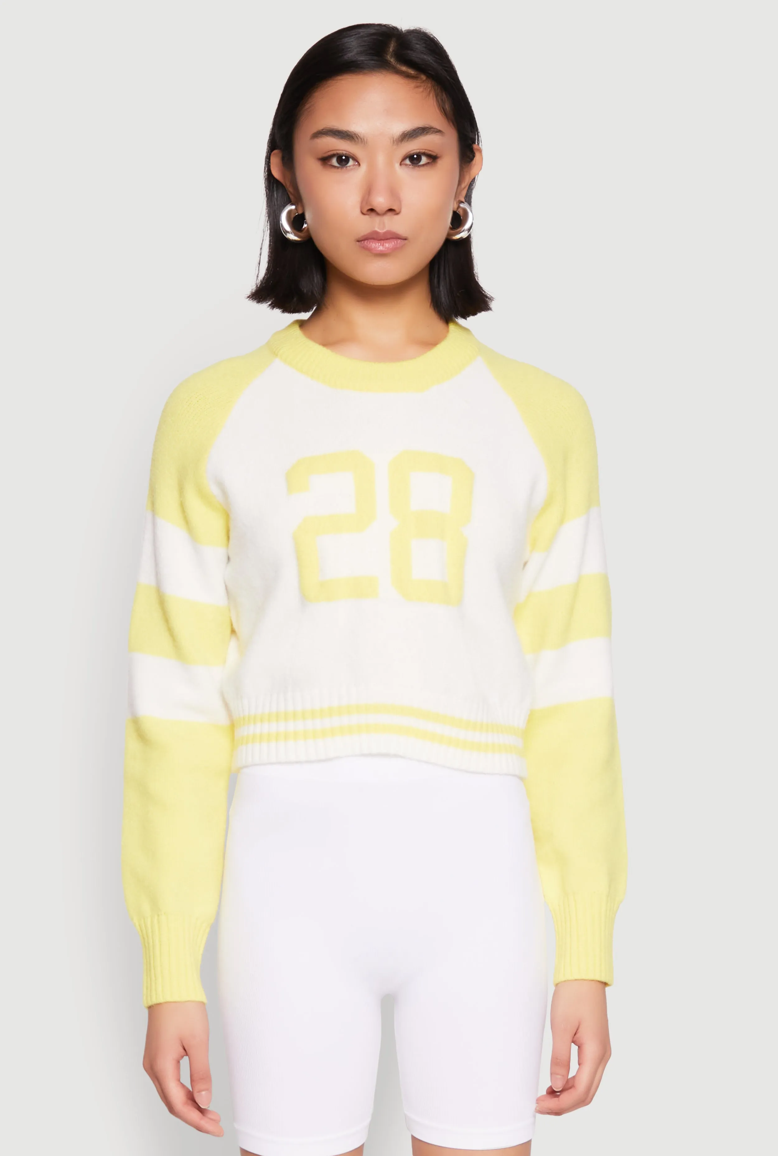 Daisy 28 Varsity Stripe Graphic Sweater sold by Rainbow product image thumbnail 2