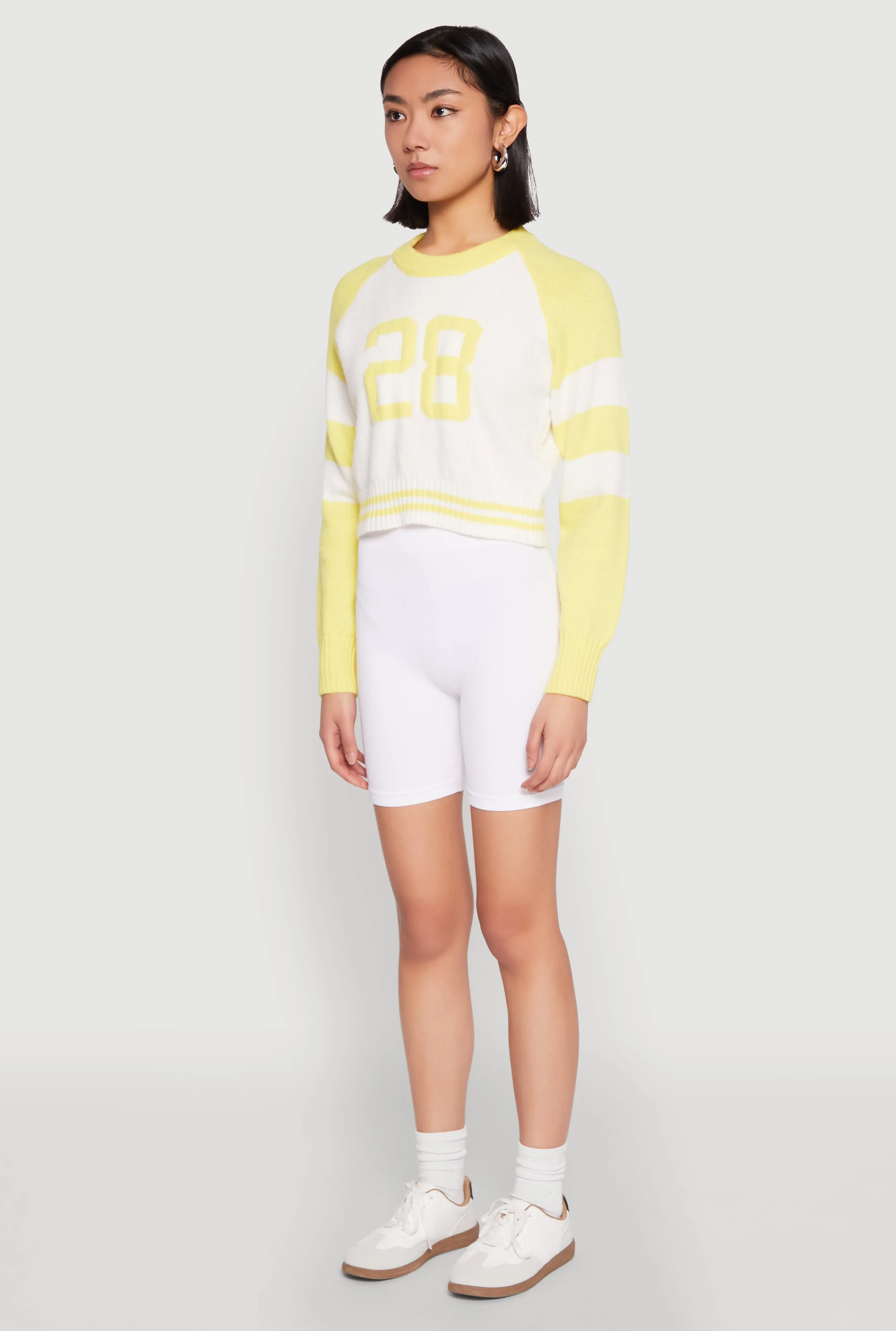 Daisy 28 Varsity Stripe Graphic Sweater sold by Rainbow product image thumbnail 5
