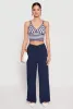 Crochet Striped Crop Top sold by Rainbow