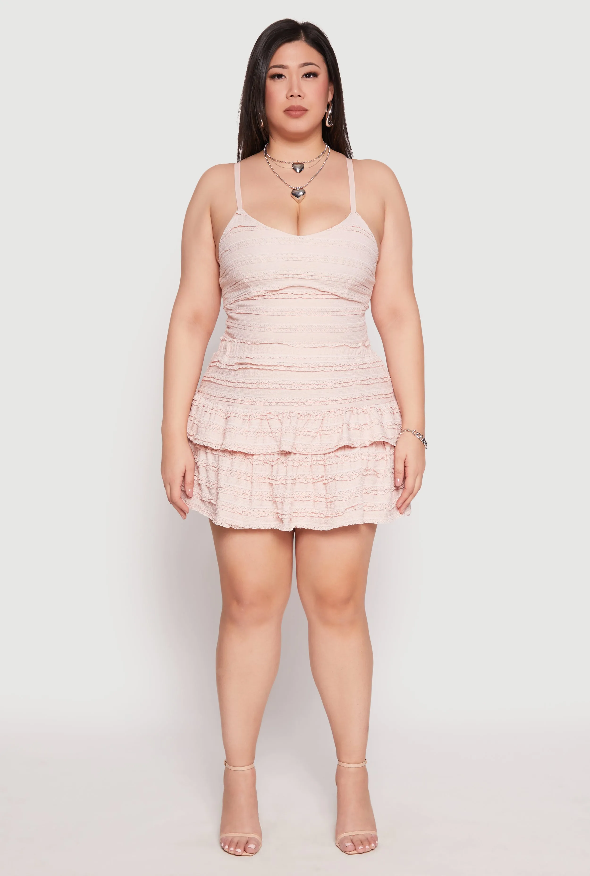 Plus Size Almost Famous Tiered Cropped Cami sold by Rainbow product image thumbnail 2