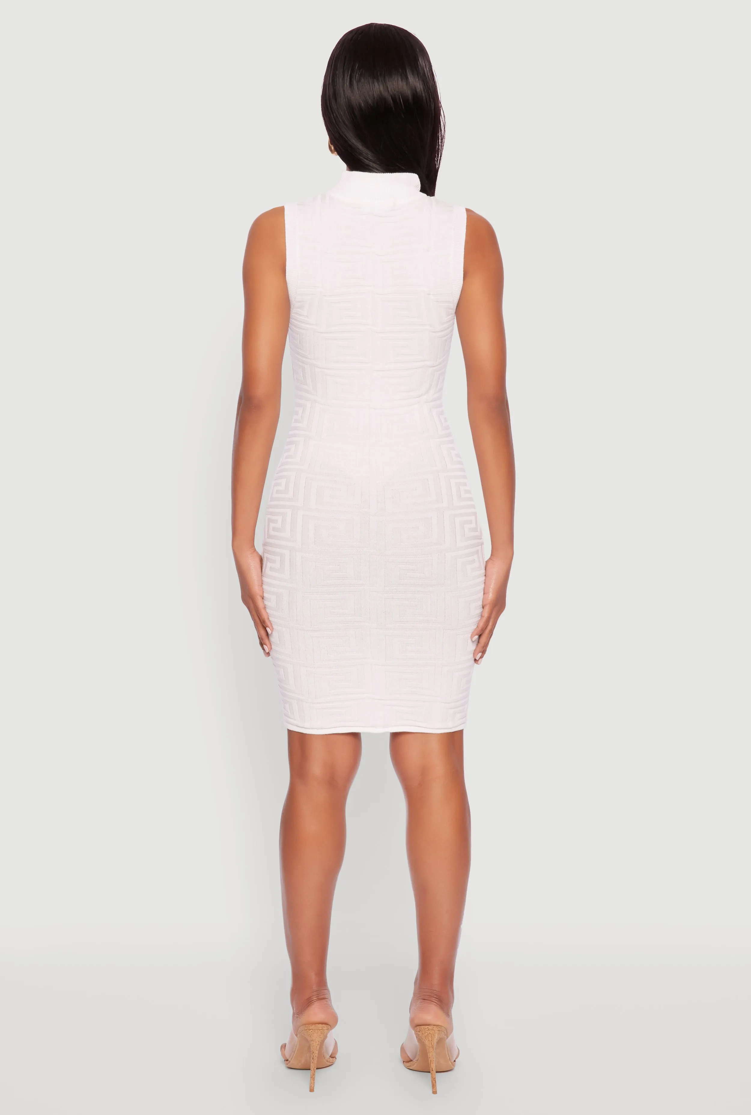 Greek Key Mock Neck Sleeveless Dress sold by Rainbow product image thumbnail 5