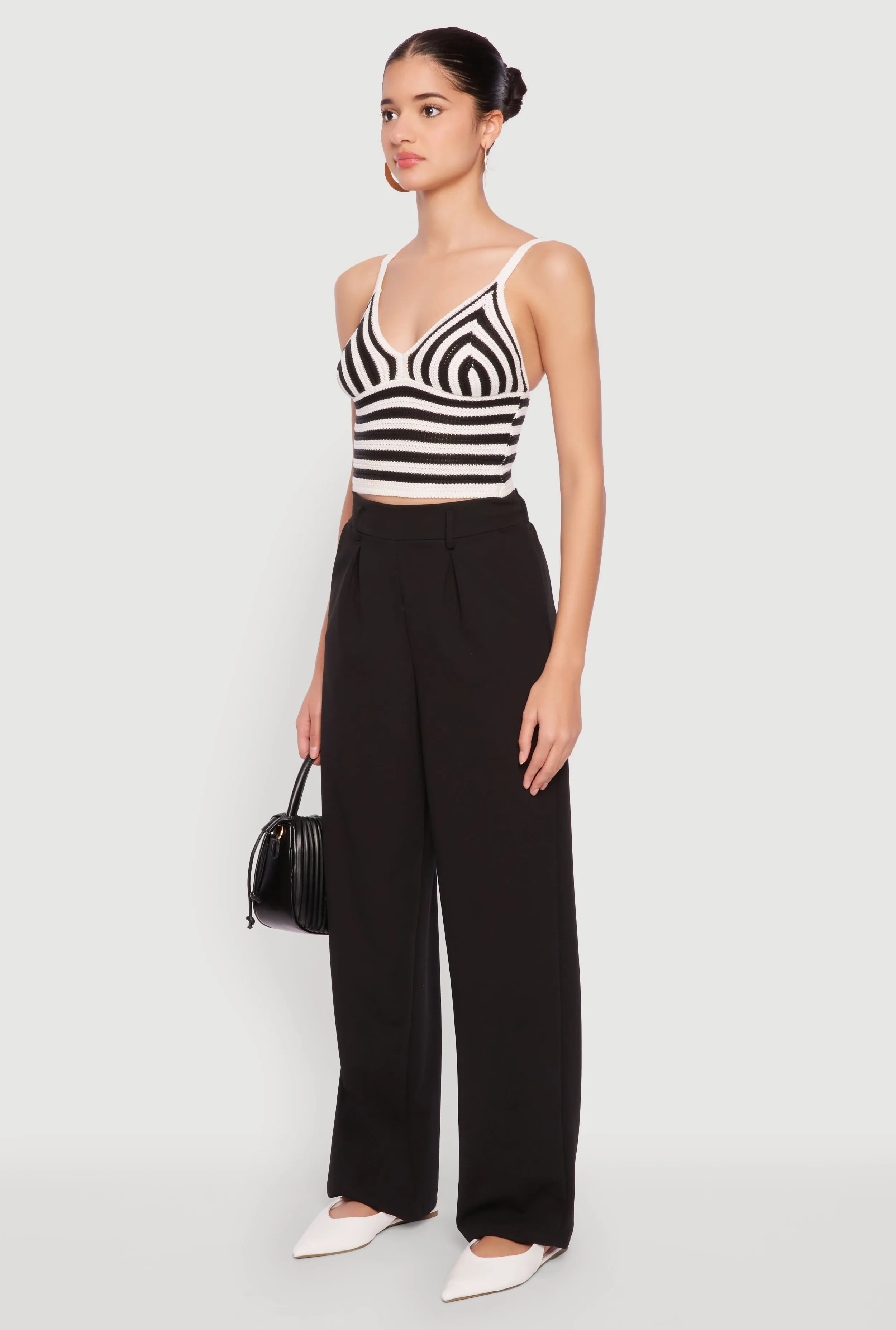 Crochet Striped Crop Top sold by Rainbow product image thumbnail 5