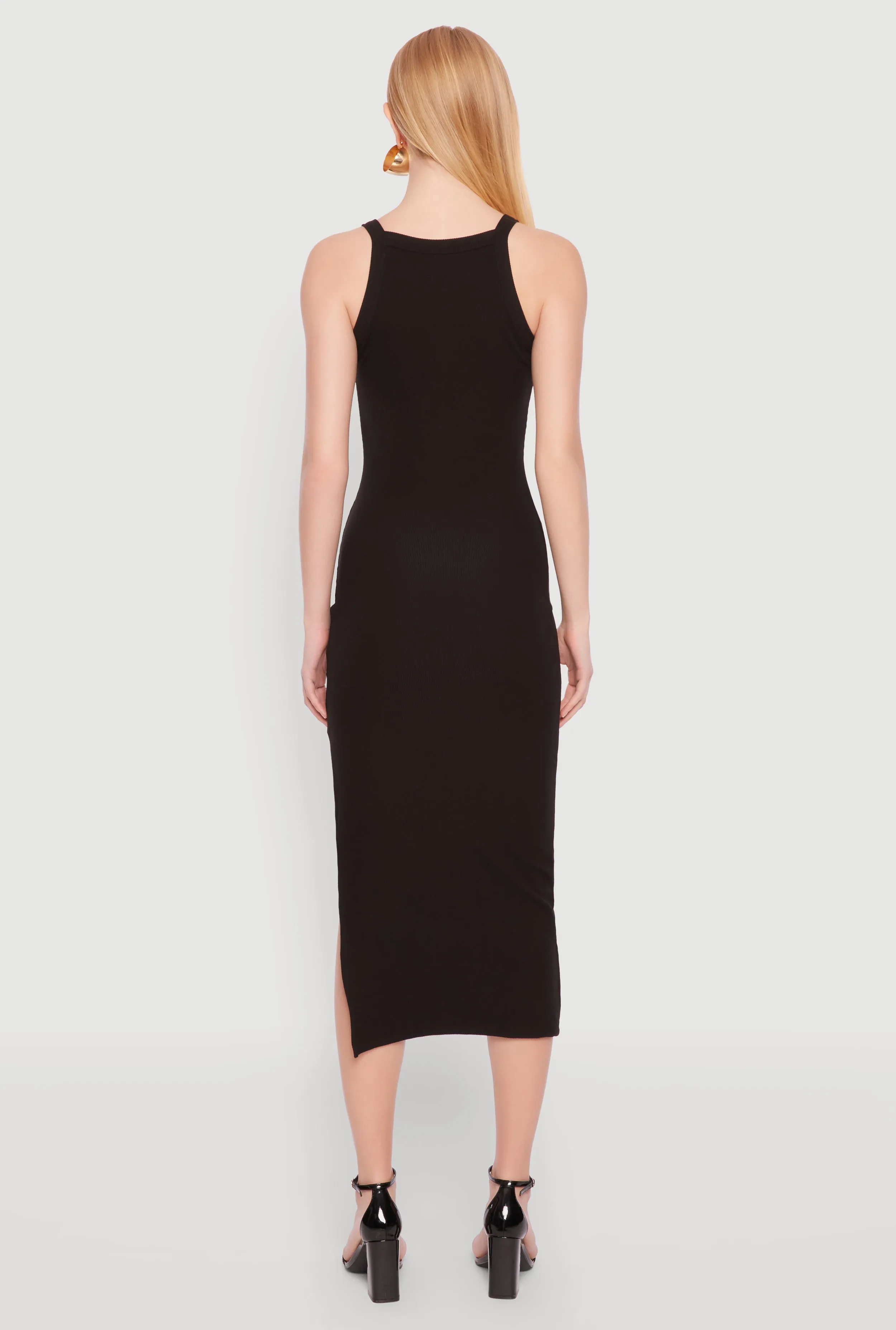 Iris Ribbed Knit Side Slit Dress sold by Rainbow product image thumbnail 5
