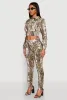 Printed Hyperstretch Ruched Sleeve Cropped Jacket sold by Rainbow