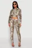 Printed Hyperstretch Ruched Sleeve Cropped Jacket sold by Rainbow