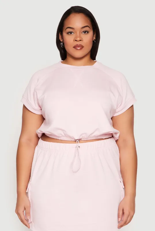 Plus Size Almost Famous Raglan Sleeve Sweatshirt sold by Rainbow