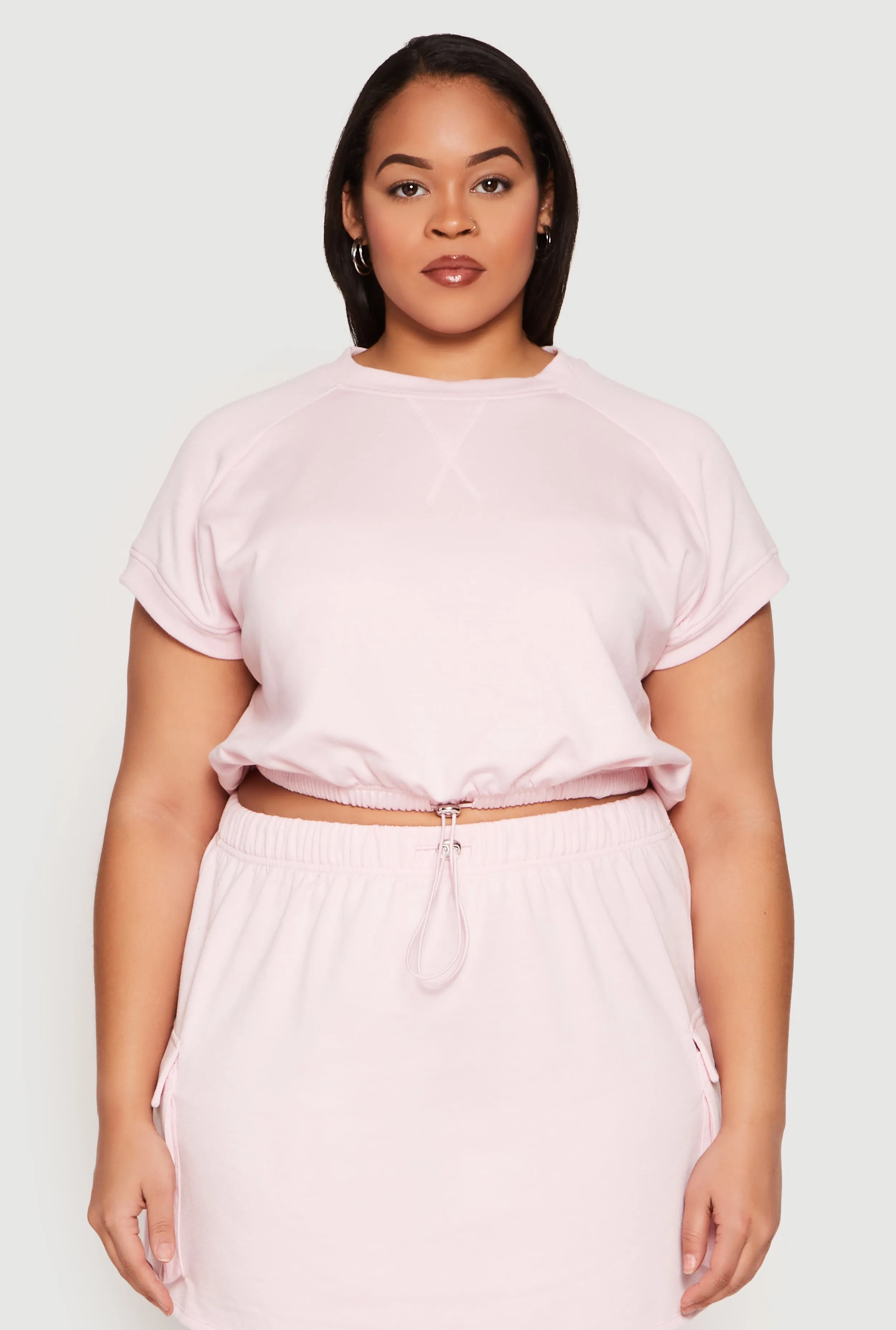 Plus Size Almost Famous Raglan Sleeve Sweatshirt sold by Rainbow