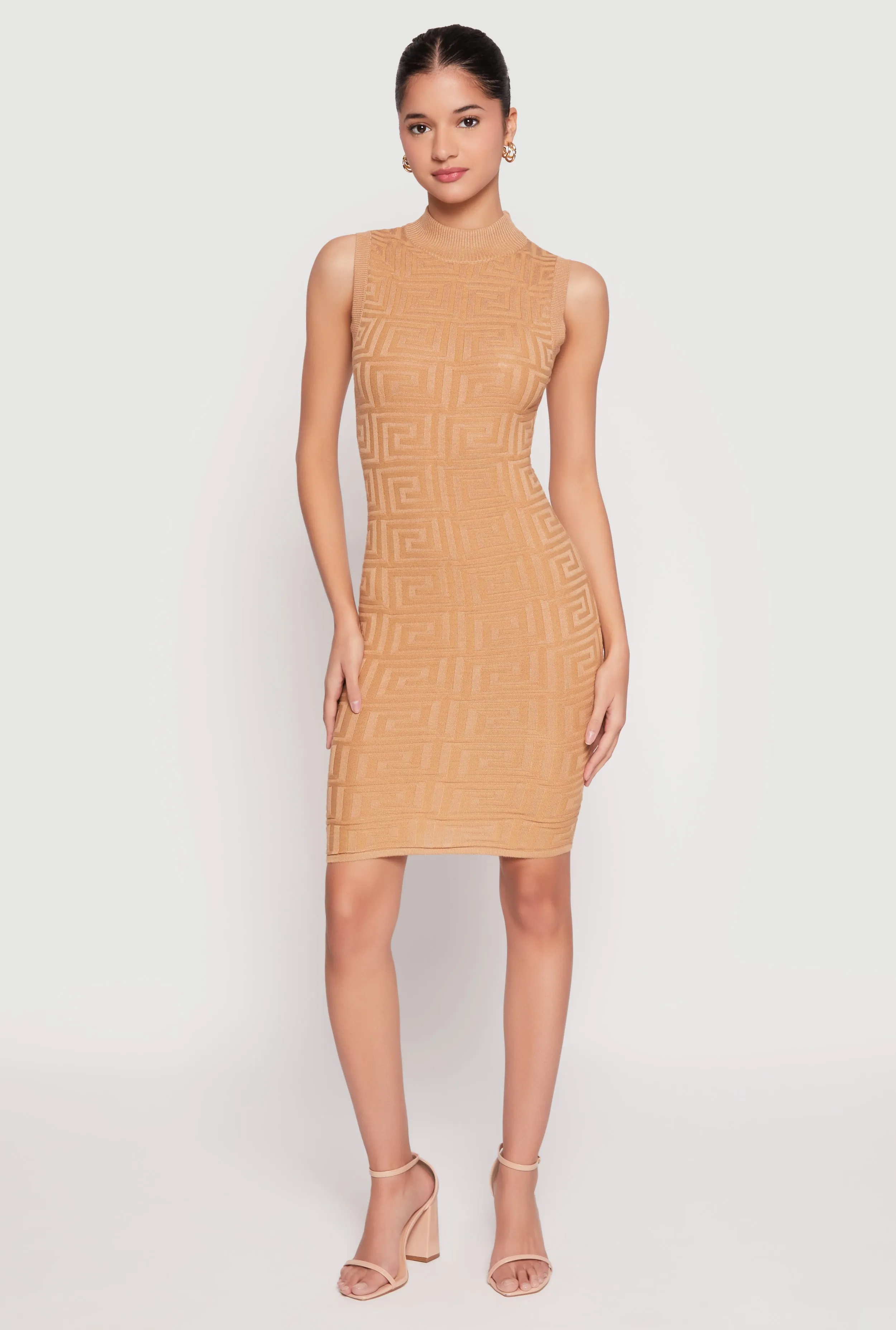 Greek Key Mock Neck Sleeveless Dress sold by Rainbow product image thumbnail 2