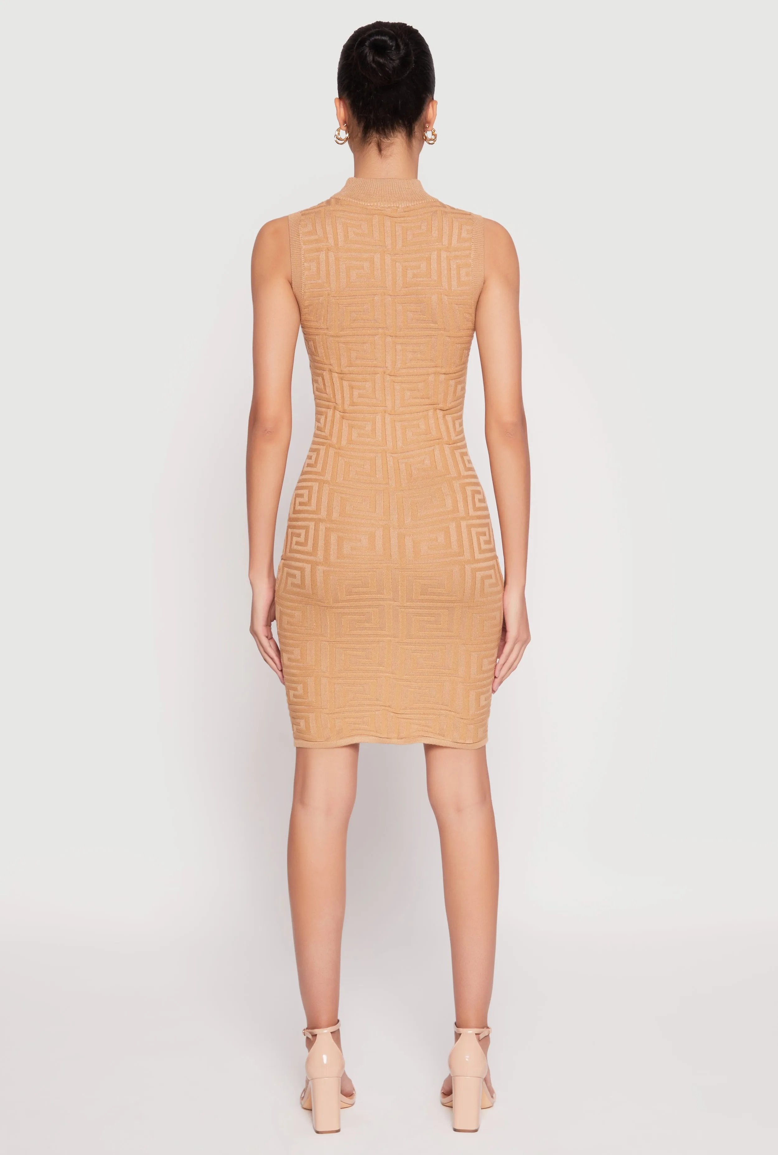 Greek Key Mock Neck Sleeveless Dress sold by Rainbow product image thumbnail 5