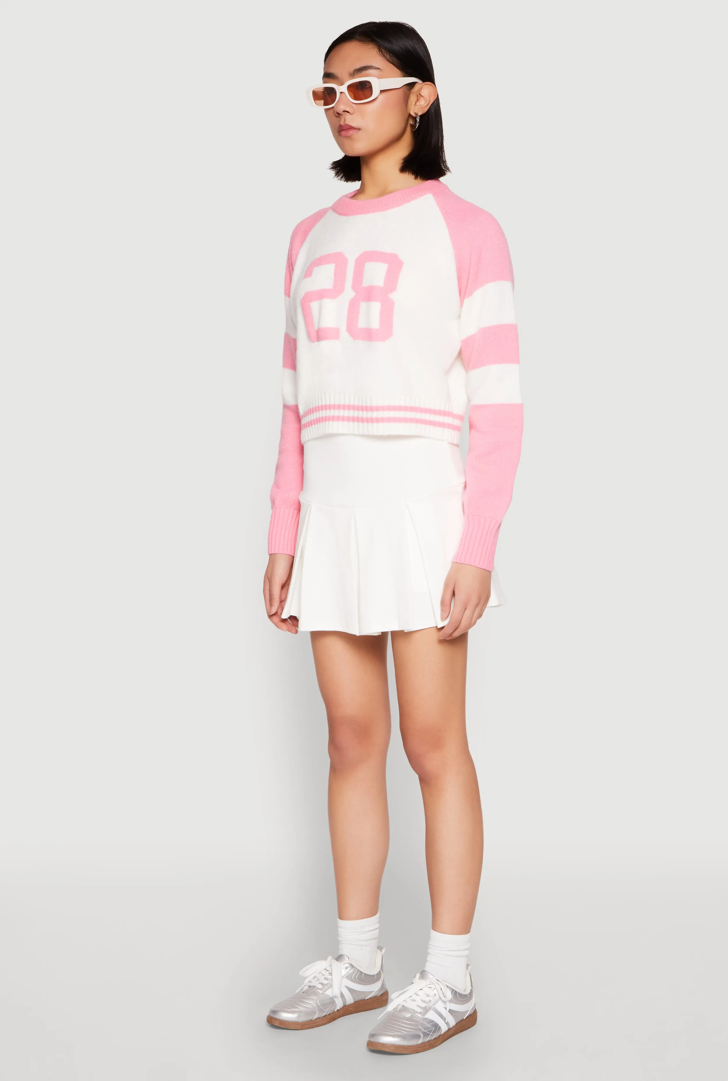 Daisy 28 Varsity Stripe Graphic Sweater sold by Rainbow product image thumbnail 5
