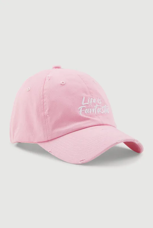 Life Is Fantastic Baseball Cap sold by Rainbow