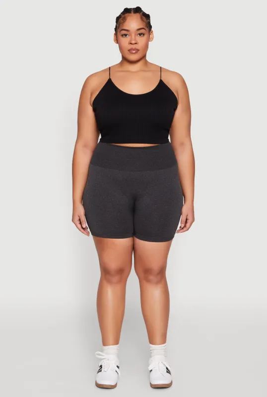 Plus Size Seamless Biker Shorts sold by Rainbow