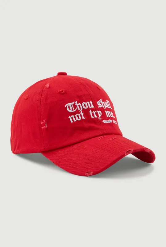Thou Shall Not Try Me Baseball Cap sold by Rainbow