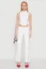 Pinstripe Zip Front Crop Top sold by Rainbow