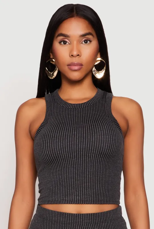 Almost Famous Ribbed Knit Racerback Tank Top sold by Rainbow