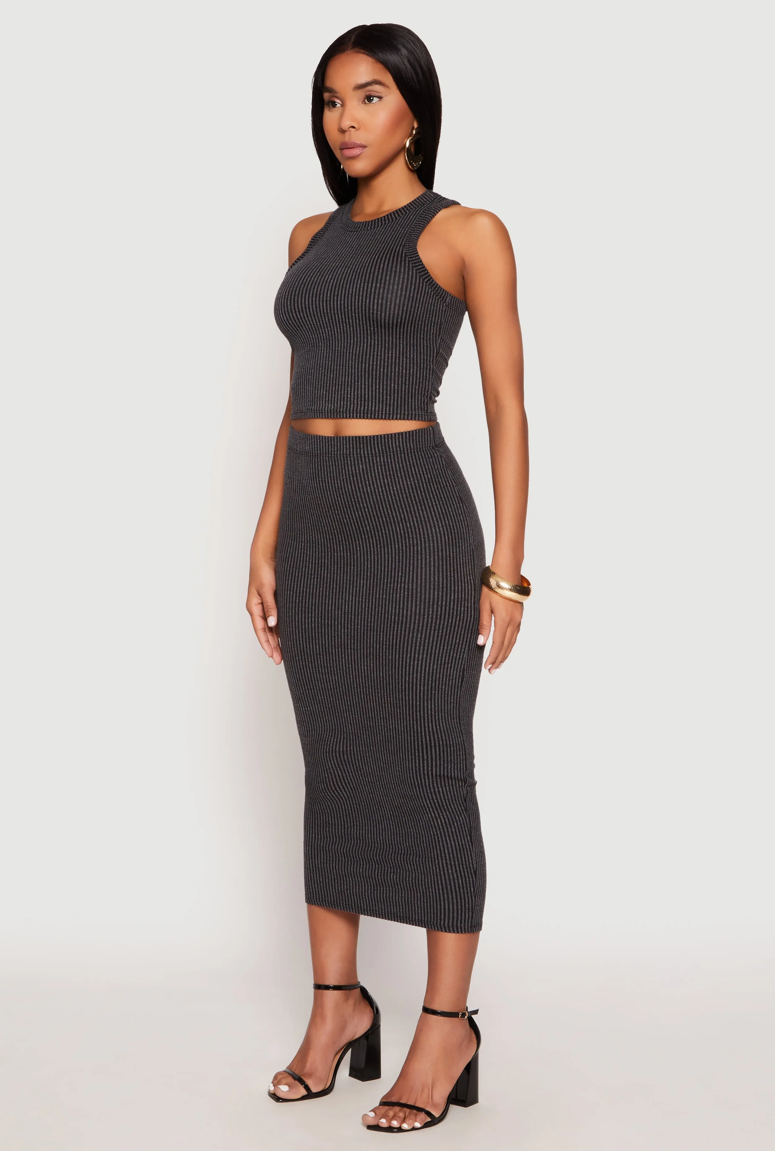 Almost Famous Ribbed Knit Racerback Tank Top sold by Rainbow product image thumbnail 5