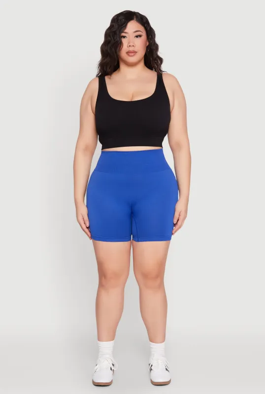 Plus Size Seamless Biker Shorts sold by Rainbow