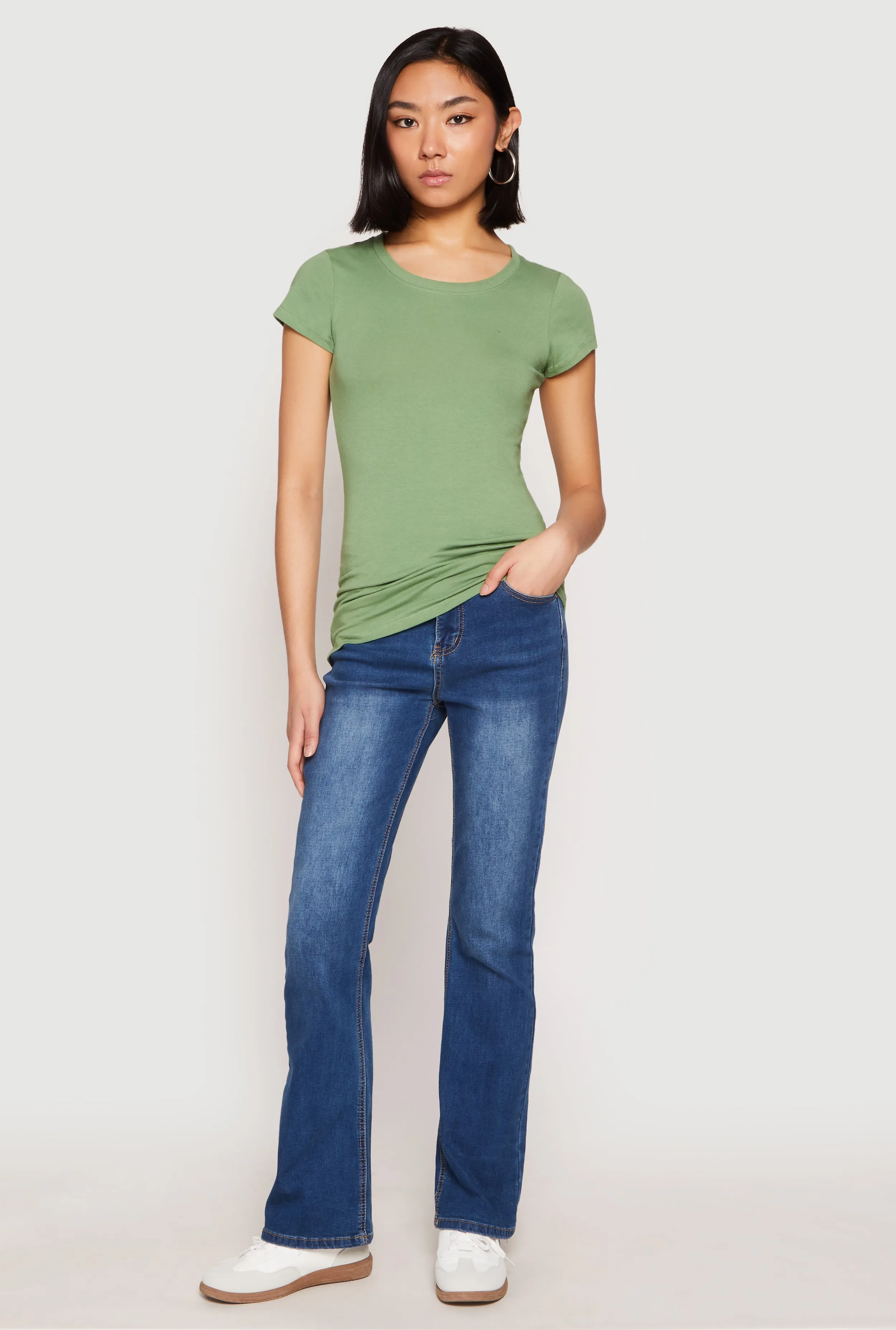 Short Sleeve Scoop Neck Tee sold by Rainbow product image thumbnail 3