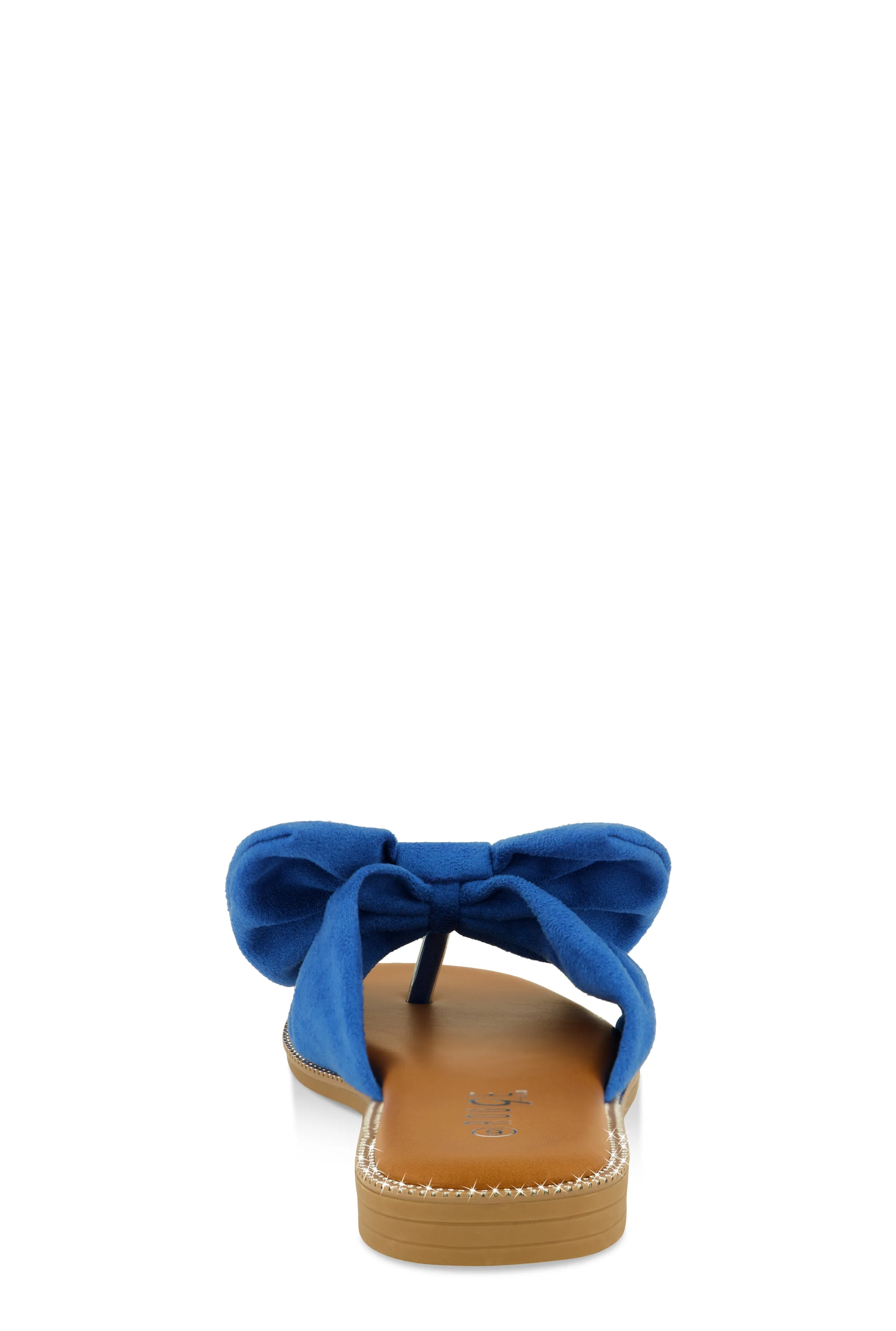 Faux Suede Bow Thong Slide Sandals sold by Rainbow product image thumbnail 3