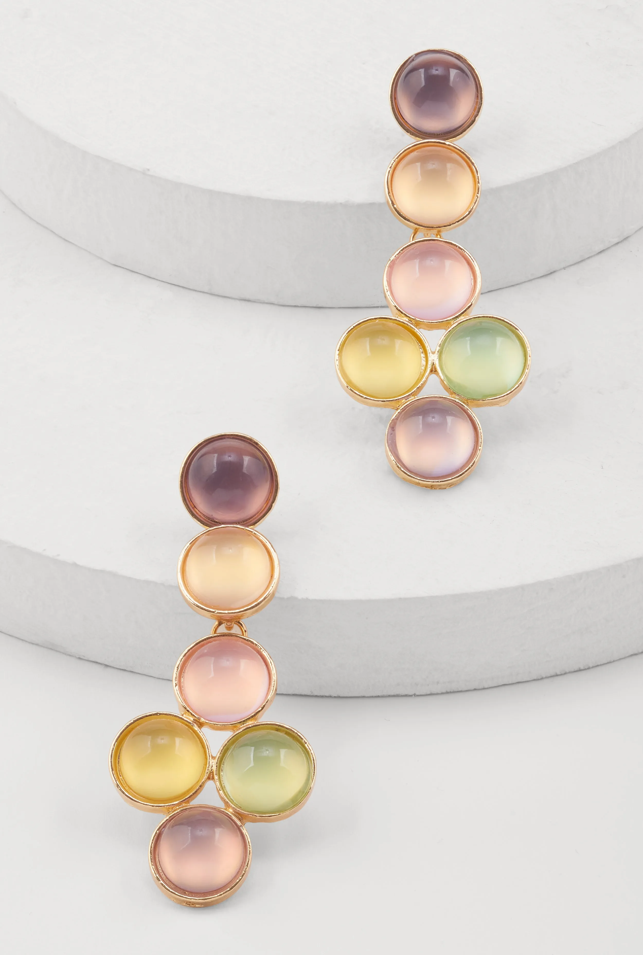 Resin Stone Drop Earrings sold by Rainbow