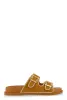 Double Buckle Band Studded Trim Slide Sandals sold by Rainbow