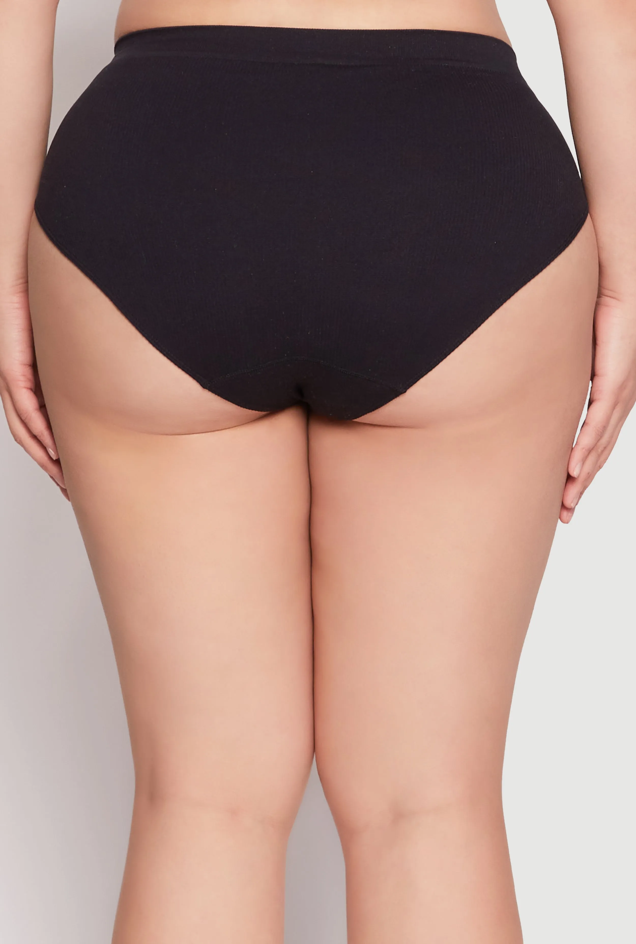 Plus Size Seamless Rib Knit Hipster Panty sold by Rainbow product image thumbnail 5