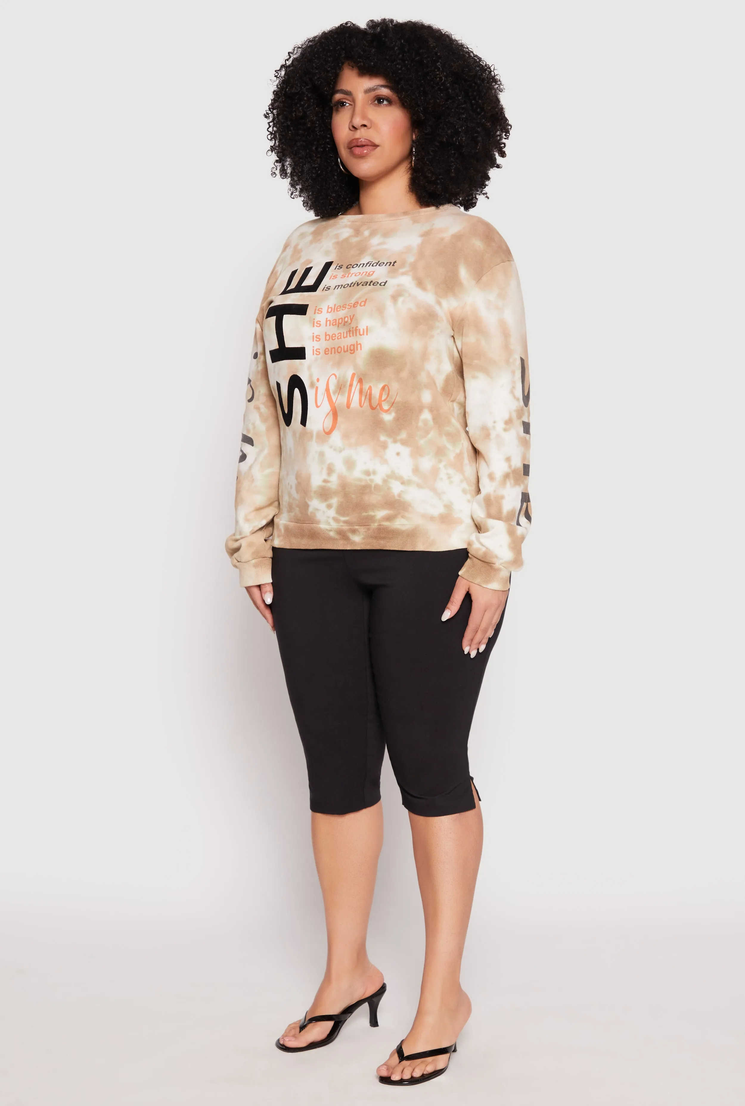 Plus Size She Is Velvet Burnout Graphic Sweatshirt sold by Rainbow product image thumbnail 5
