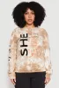 Plus Size She Is Velvet Burnout Graphic Sweatshirt sold by Rainbow