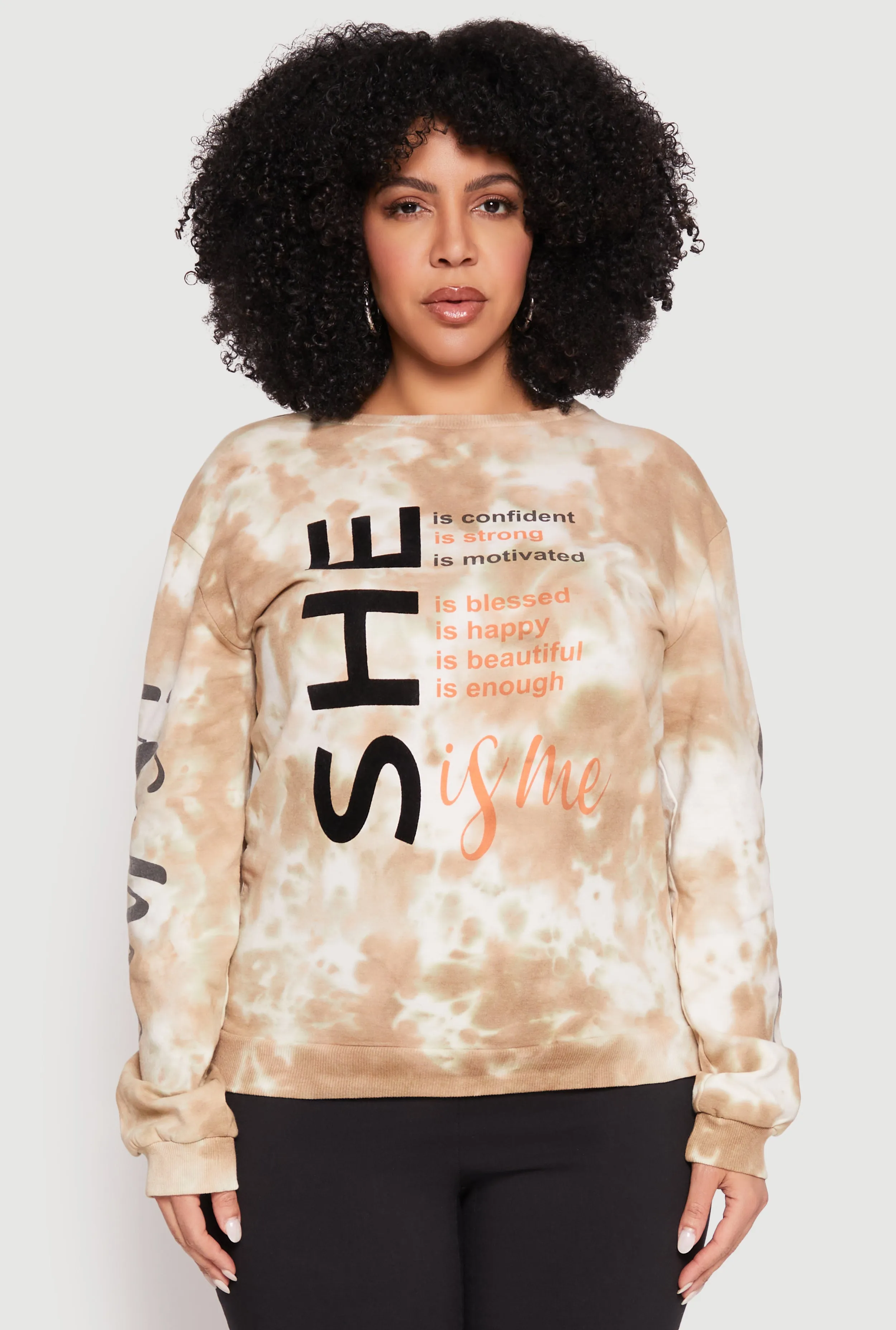 Plus Size She Is Velvet Burnout Graphic Sweatshirt sold by Rainbow product image thumbnail 2