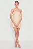 Satin Detail Pleated Cami Skater Dress sold by Rainbow