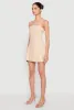 Satin Detail Pleated Cami Skater Dress sold by Rainbow