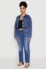Plus Size WAX Cropped Jean Jacket sold by Rainbow