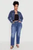Plus Size WAX Cropped Jean Jacket sold by Rainbow