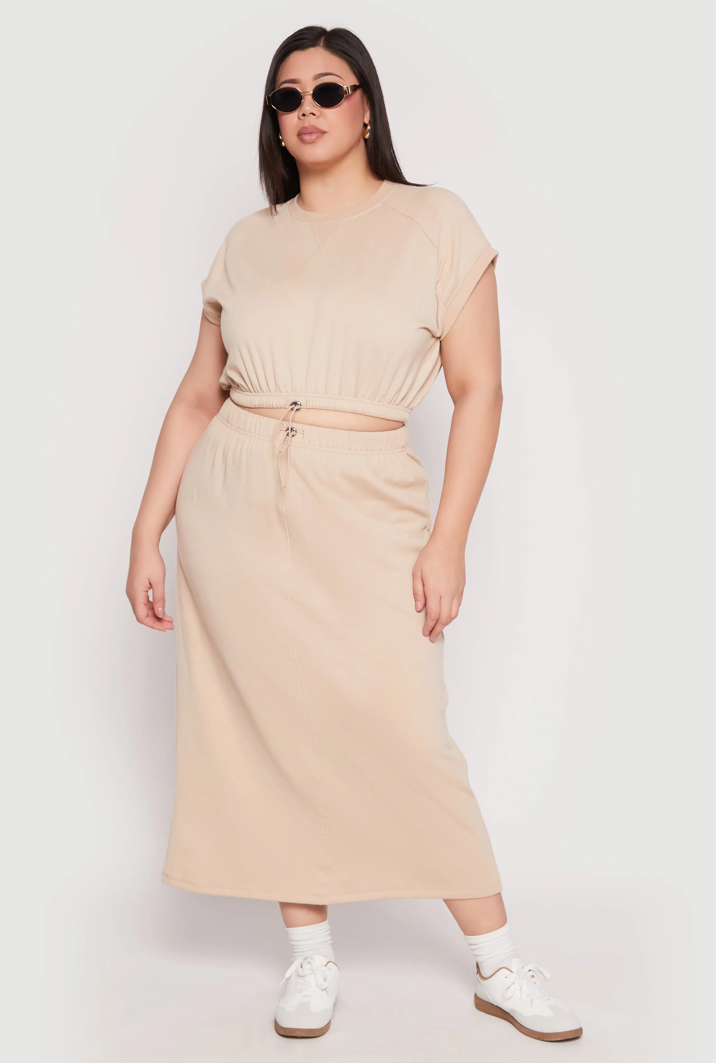 Plus Size Fleece Toggle Drawstring Waist Skirt sold by Rainbow product image thumbnail 2