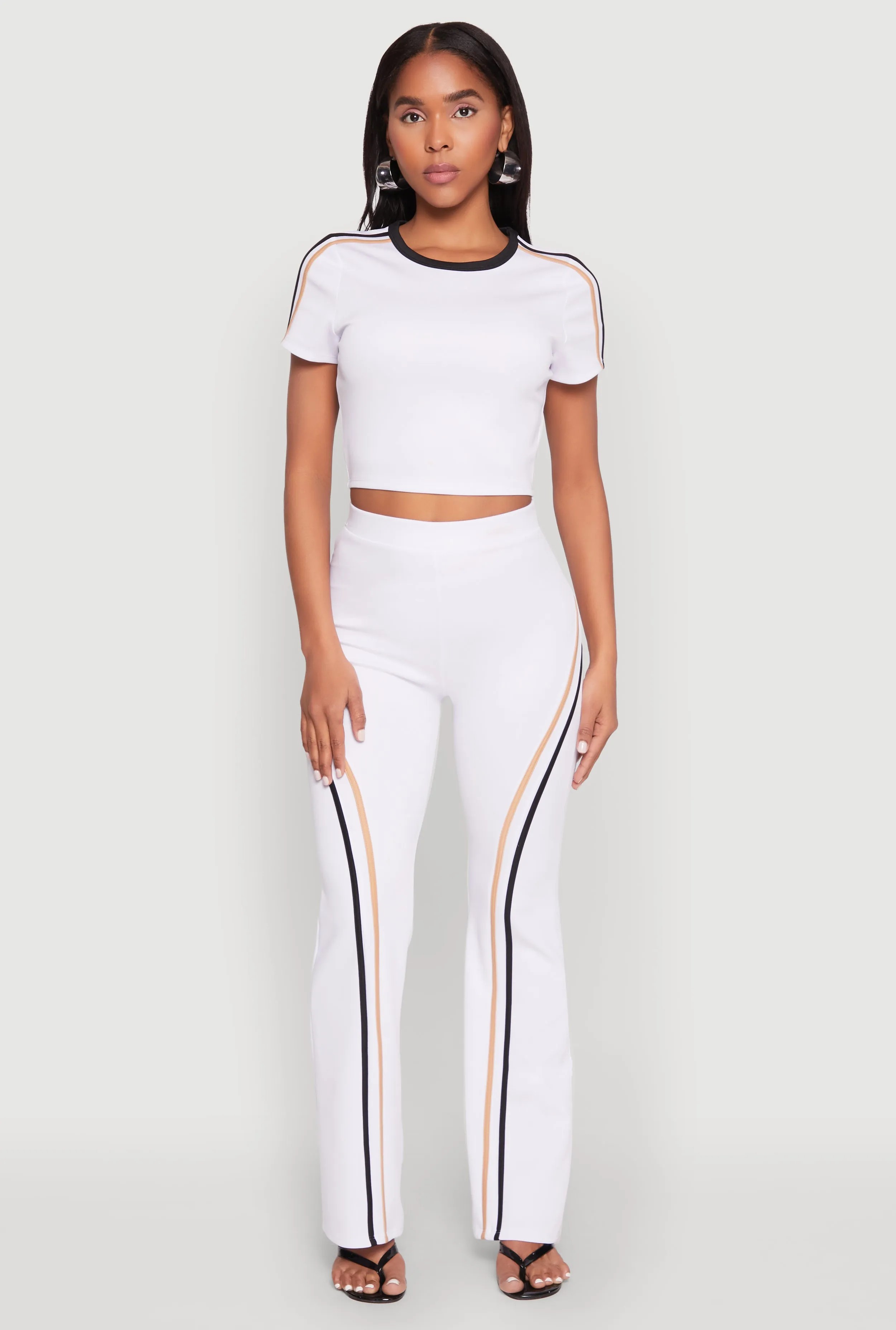 Varsity Stripe Crop Top sold by Rainbow product image thumbnail 3