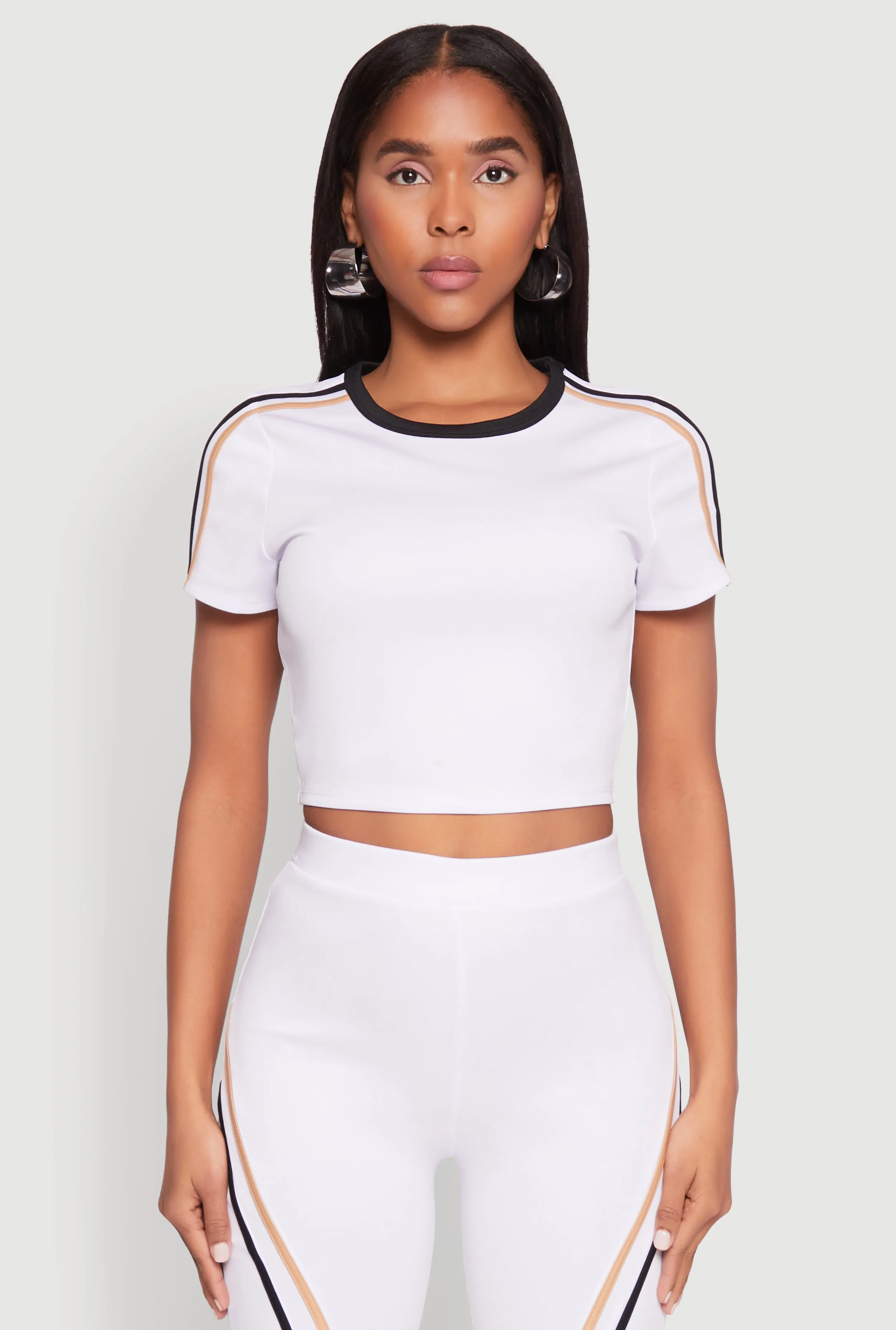 Varsity Stripe Crop Top sold by Rainbow