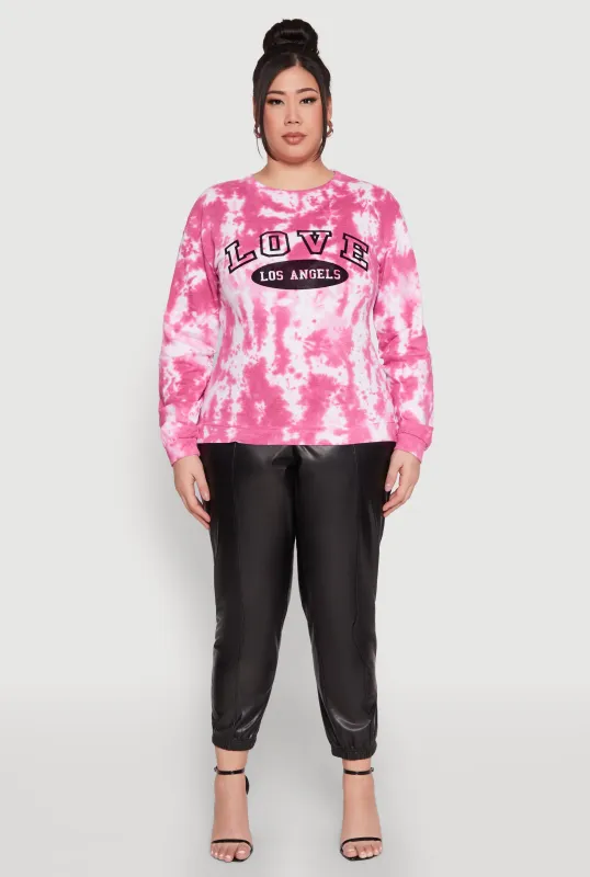 Plus Size Love Velvet Burnout Graphic Sweatshirt sold by Rainbow