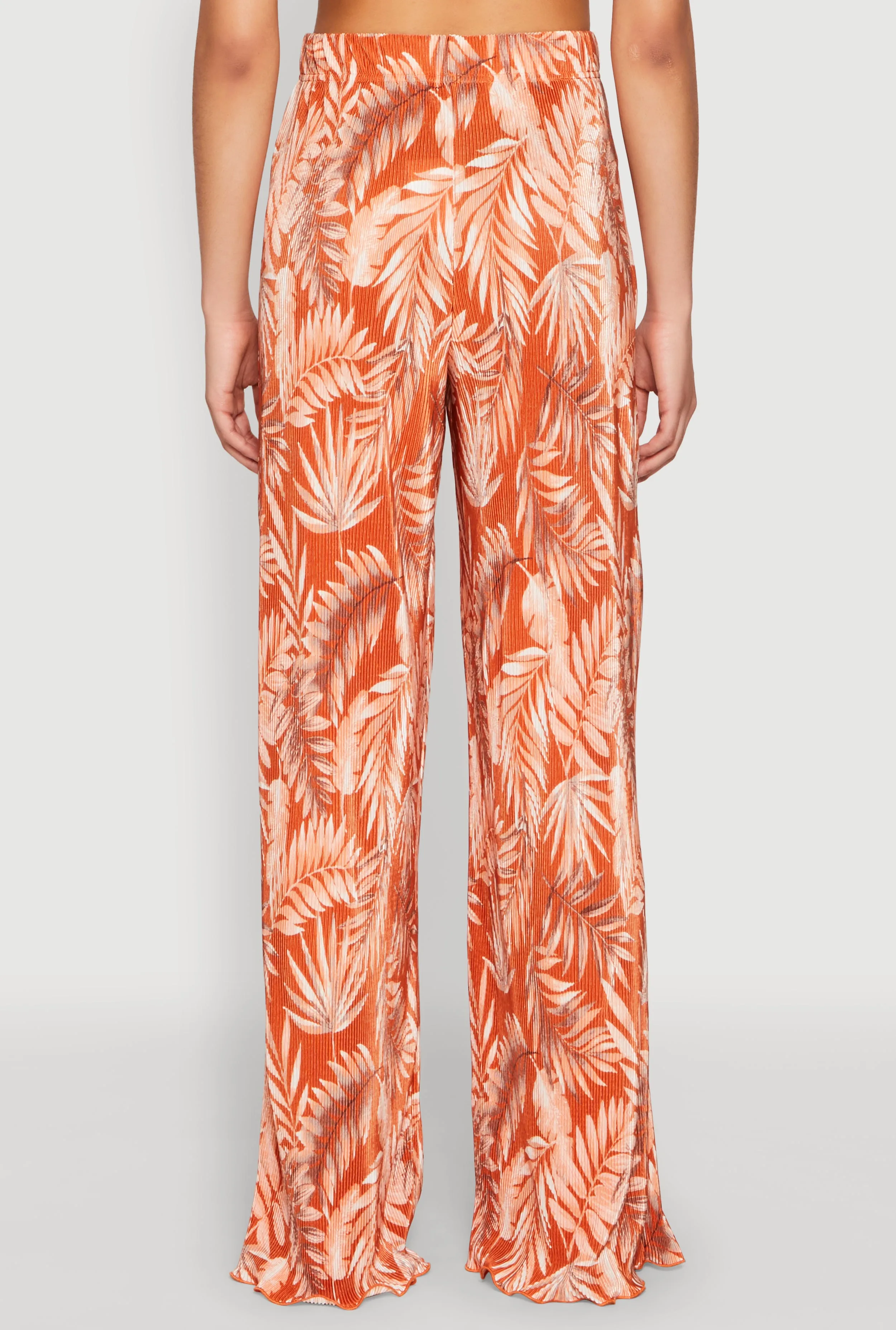 Almost Famous Plisse Leaf Print Pants sold by Rainbow product image thumbnail 5