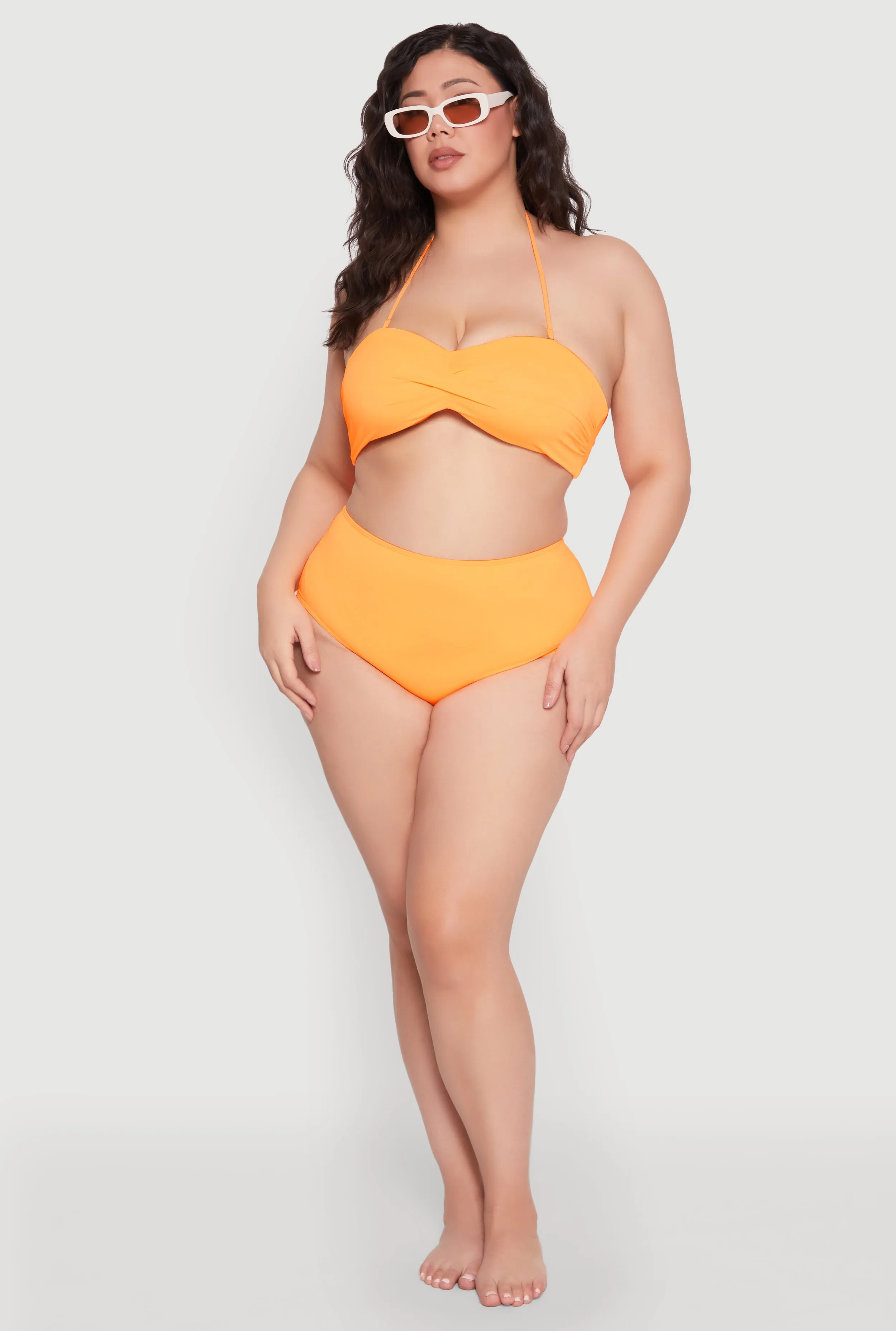 Plus Size Twist Front Bandeau Bikini Top sold by Rainbow product image thumbnail 2