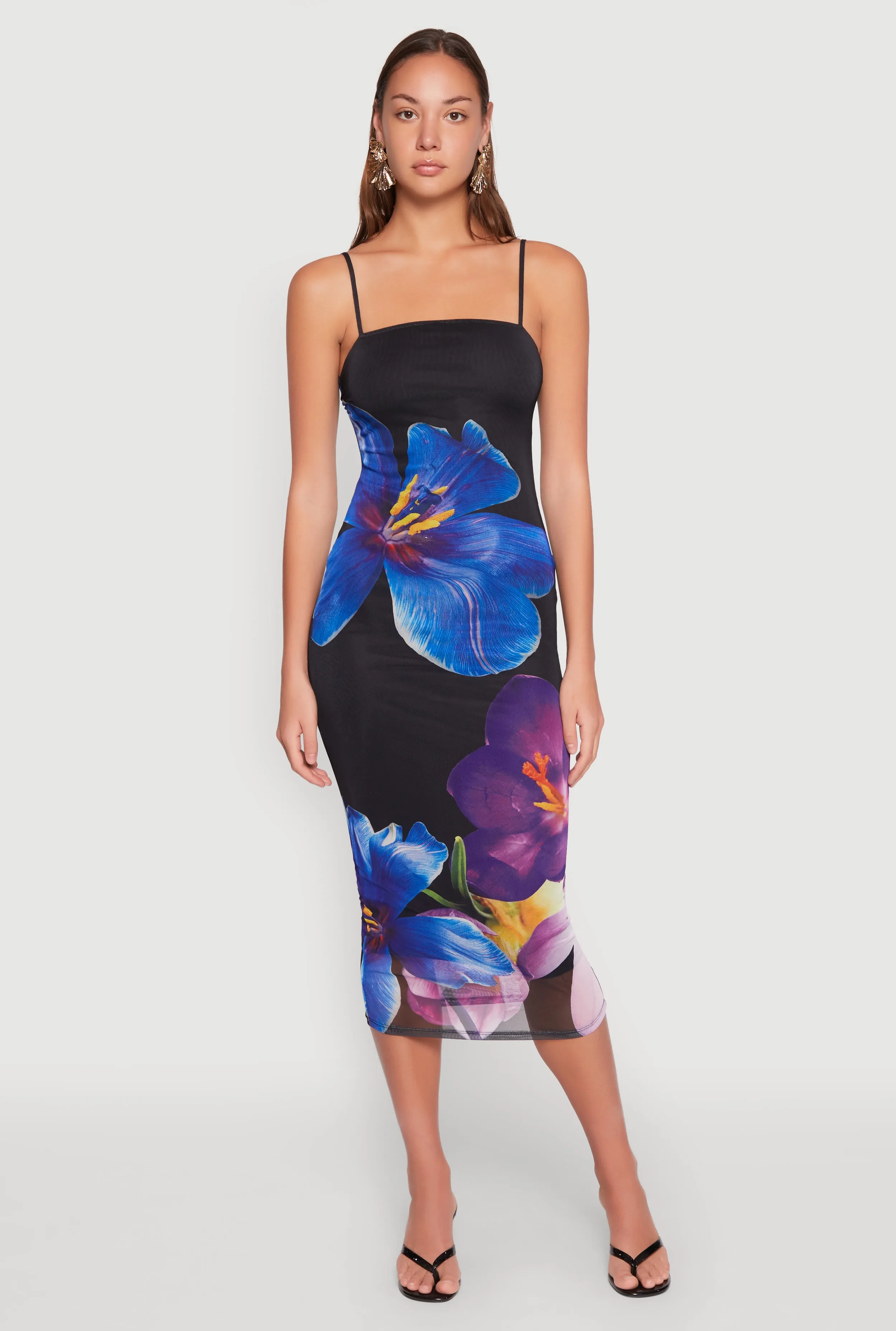 Almost Famous Floral Print Mesh Dress sold by Rainbow product image thumbnail 2