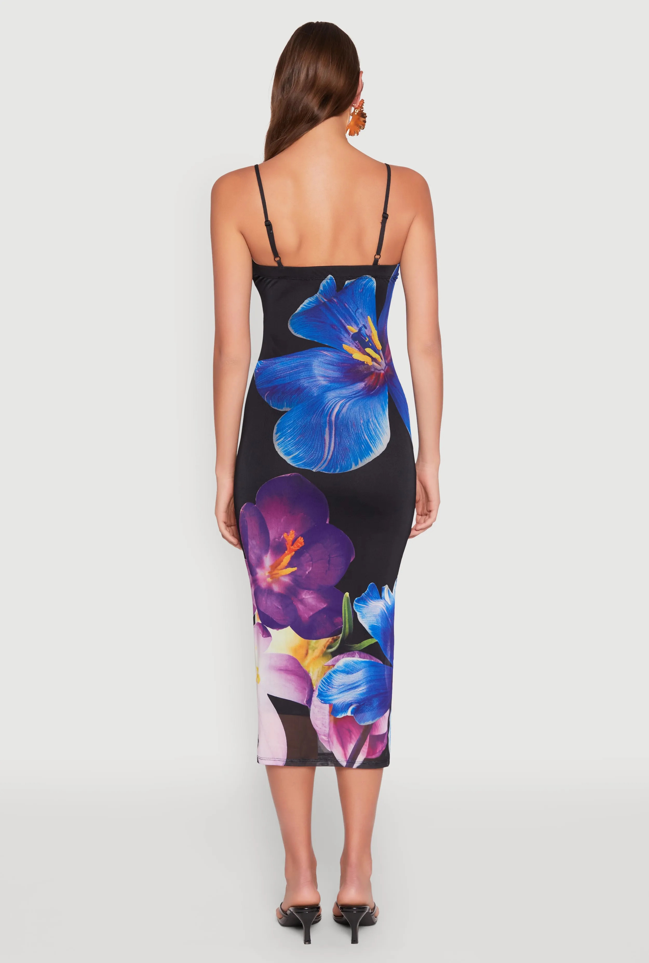 Almost Famous Floral Print Mesh Dress sold by Rainbow product image thumbnail 5
