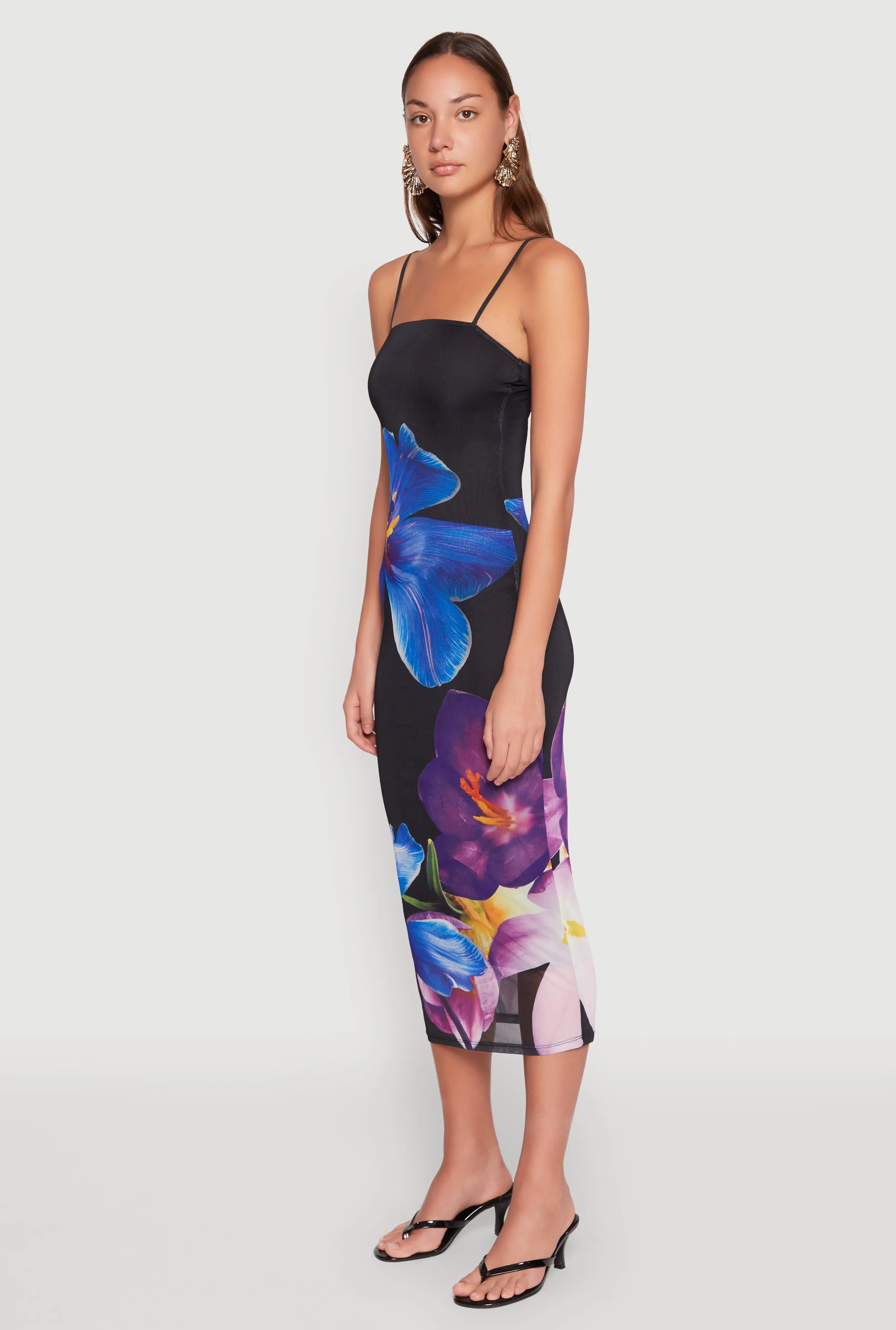 Almost Famous Floral Print Mesh Dress sold by Rainbow product image thumbnail 3