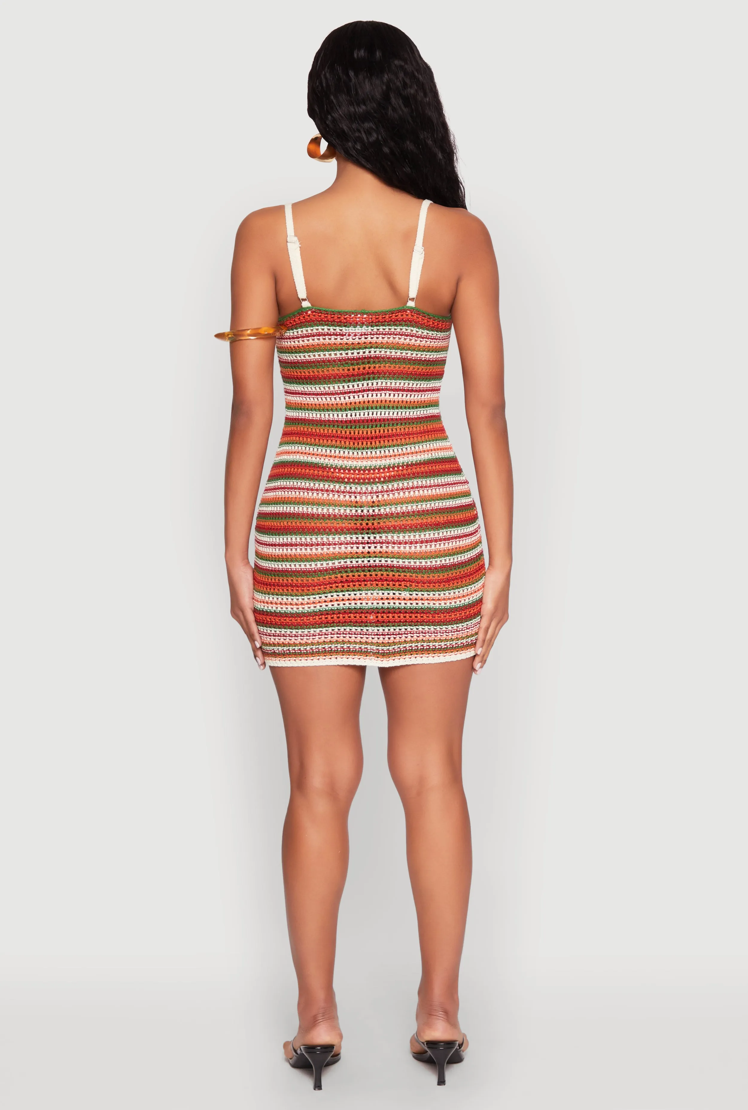 Striped Crochet Cami Dress sold by Rainbow product image thumbnail 5