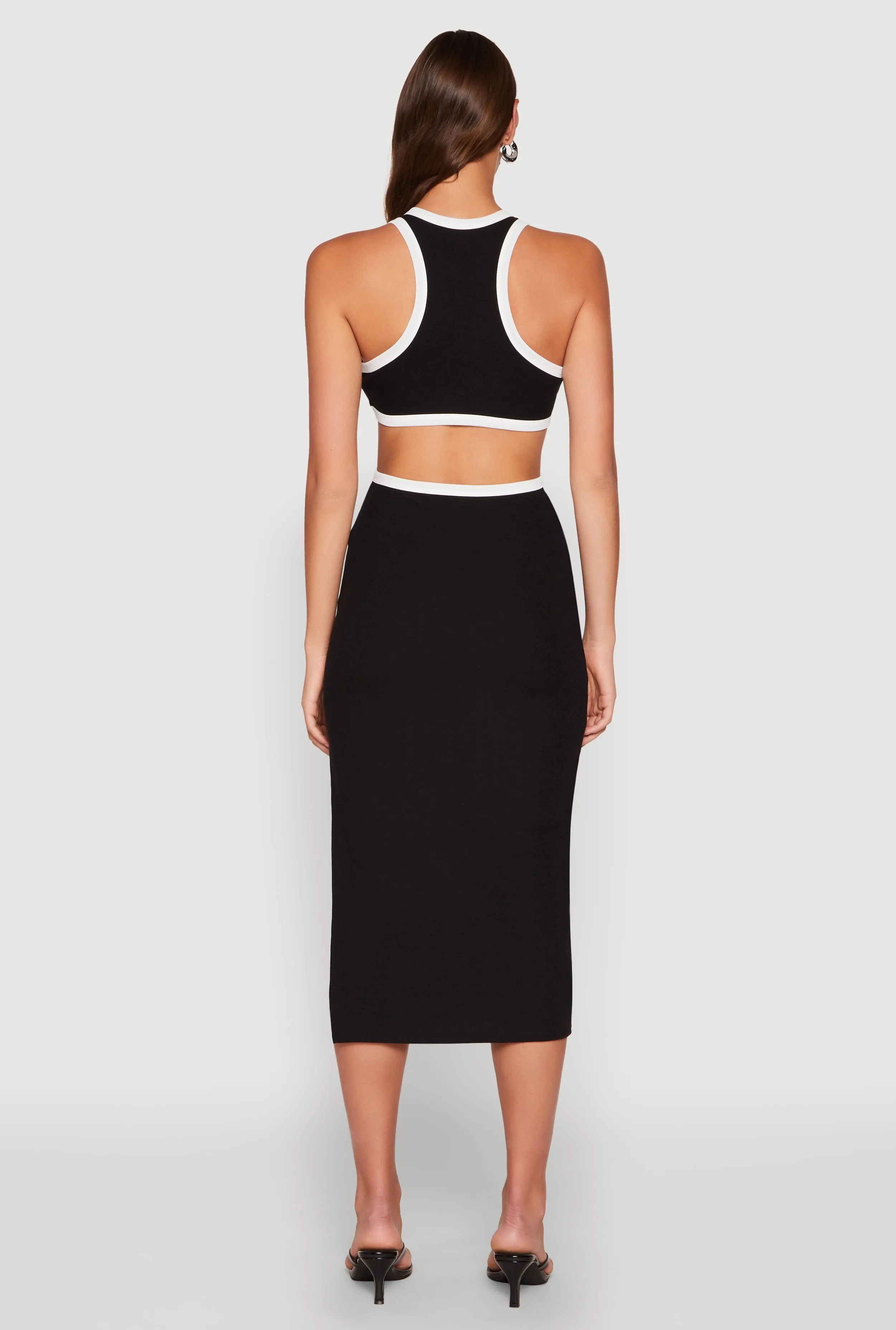 Contrast Trim Cut Out Tank Dress sold by Rainbow product image thumbnail 5