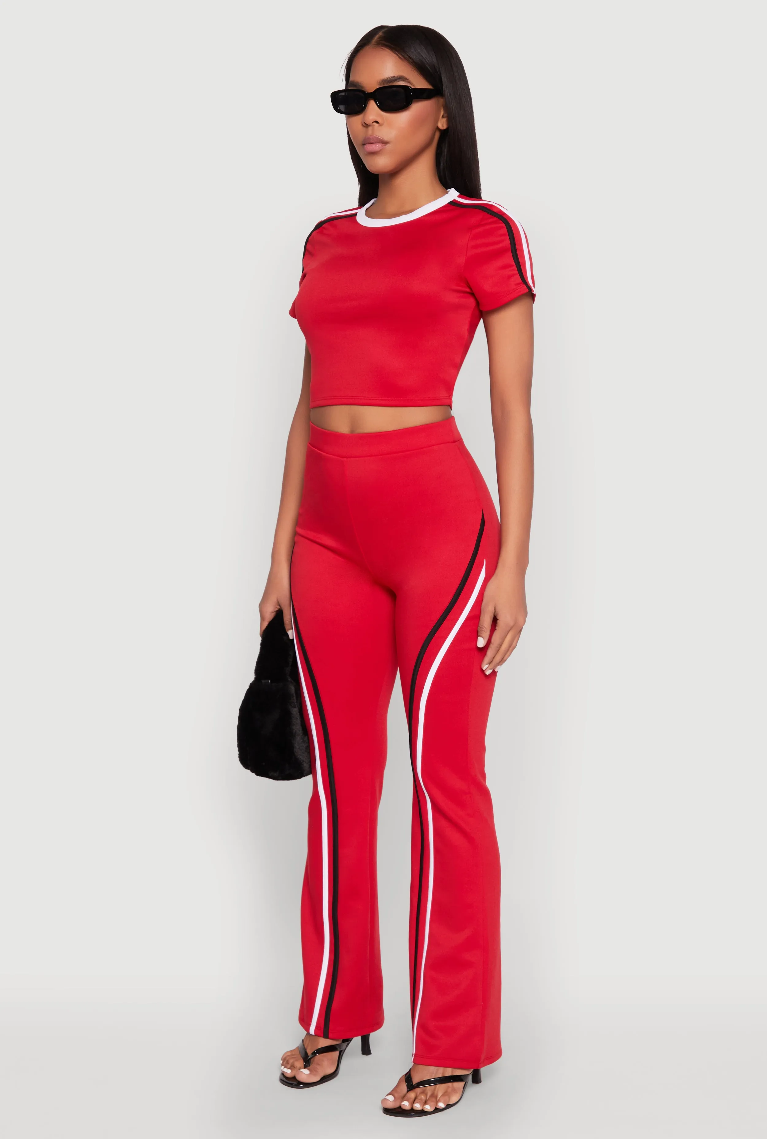 Varsity Stripe Crop Top sold by Rainbow product image thumbnail 5