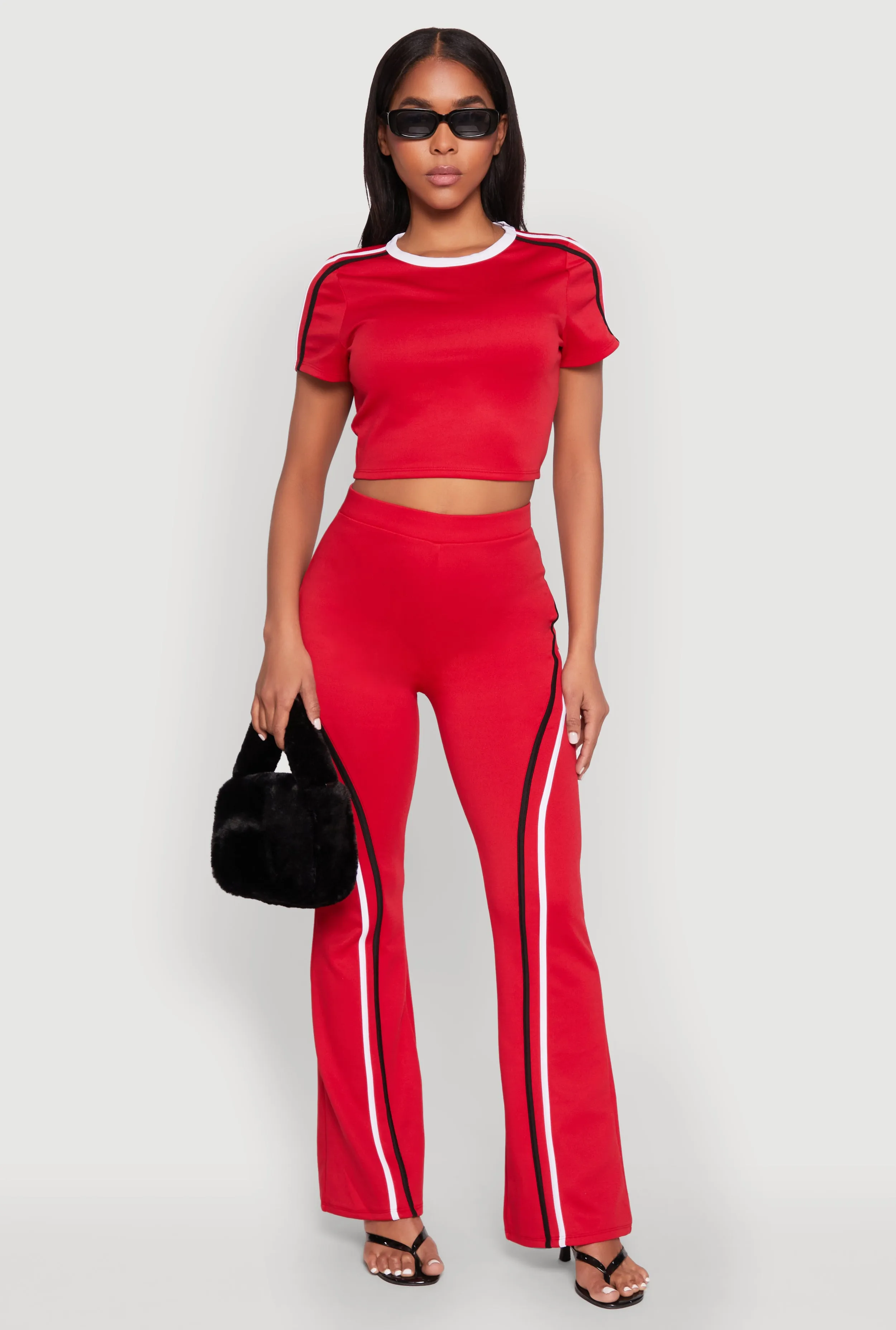 Varsity Stripe Crop Top sold by Rainbow product image thumbnail 3