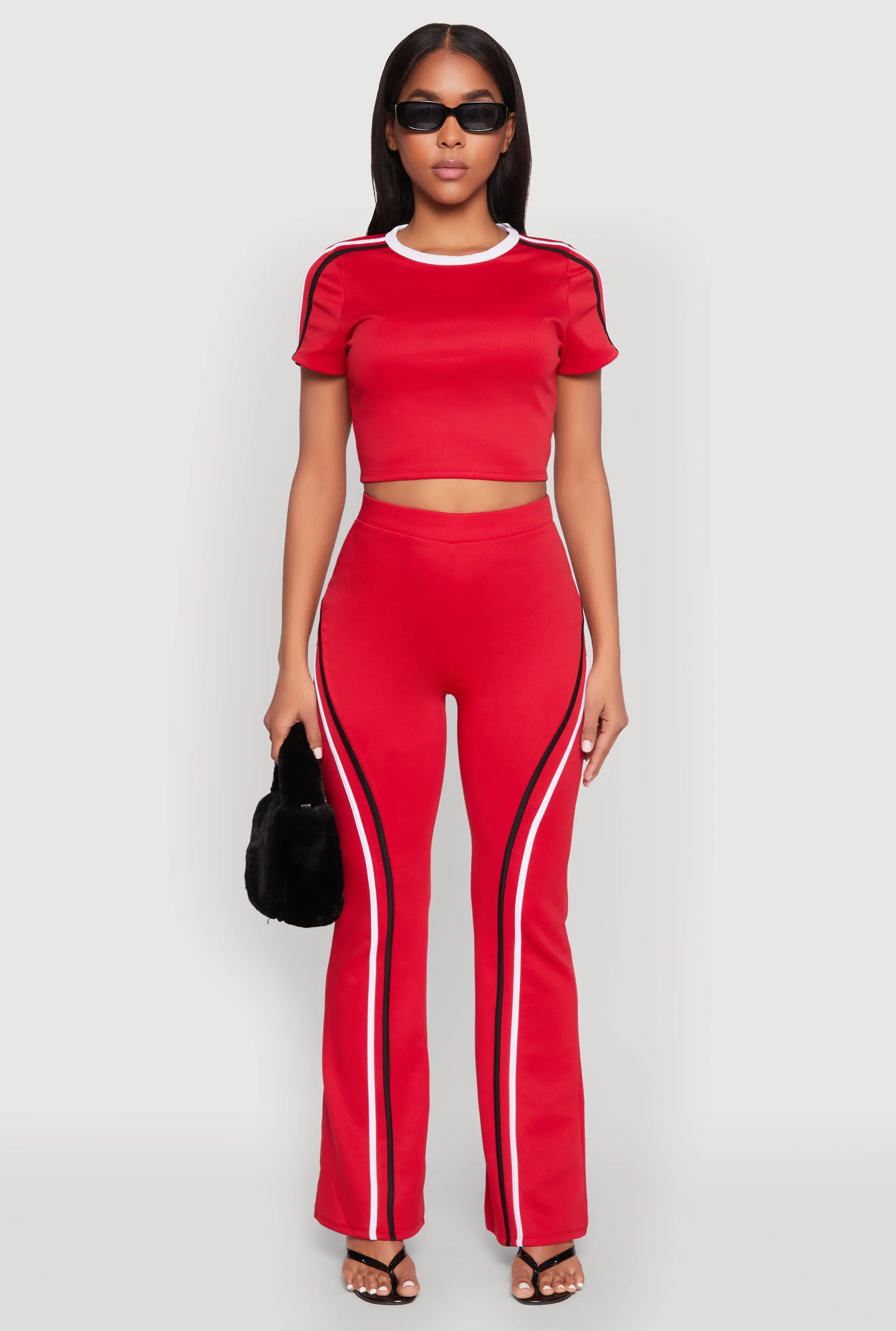 Varsity Stripe Crop Top sold by Rainbow product image thumbnail 2