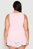 Plus Size Smiley Graphic Pajama Tank Top and Shorts sold by Rainbow