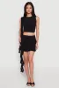 Ruffle Draped Tiered Mini Skirt sold by Rainbow