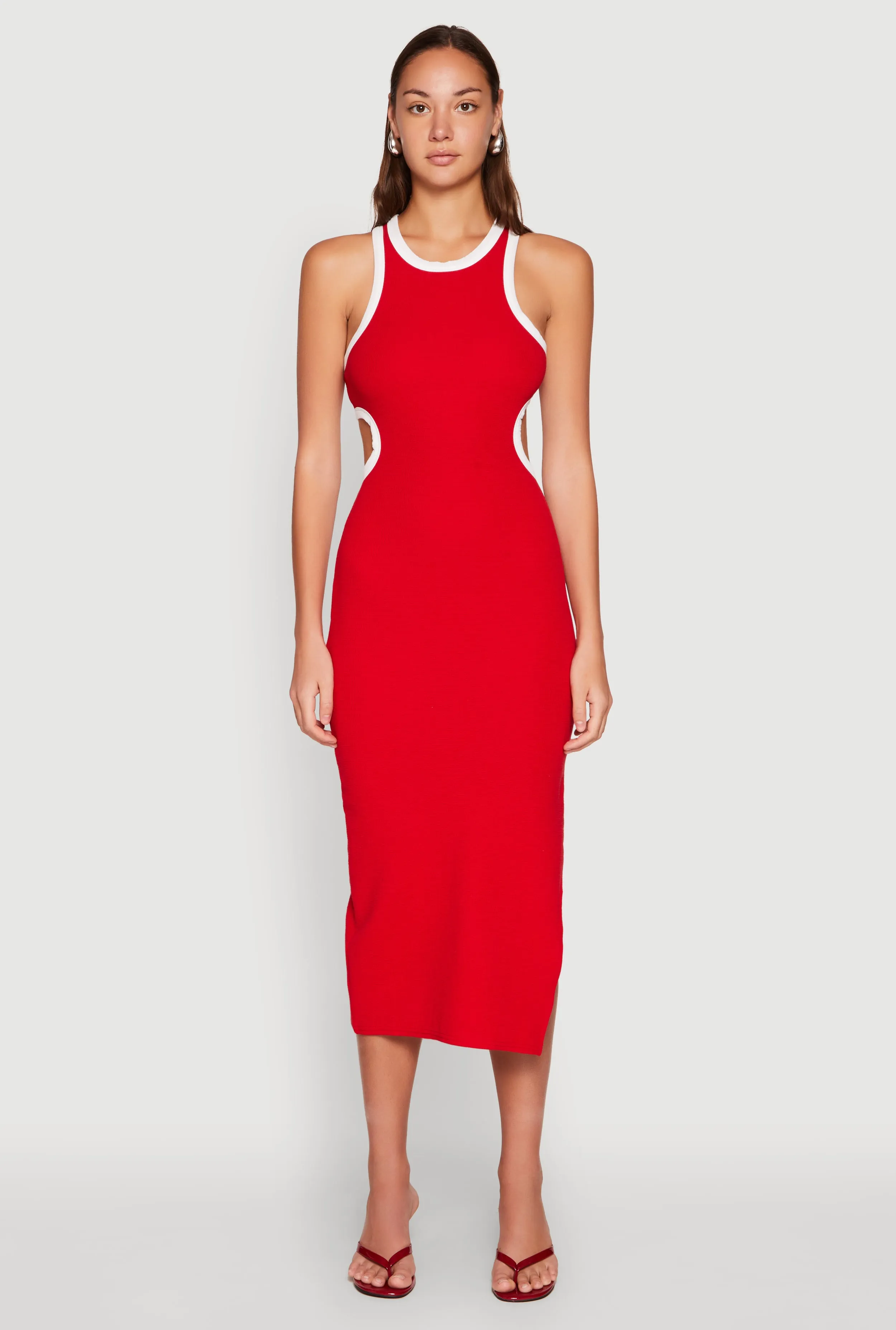 Contrast Trim Cut Out Tank Dress sold by Rainbow product image thumbnail 2